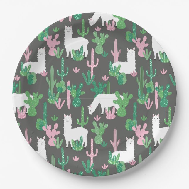 Alpaca/Llama Paper Plate (Front)