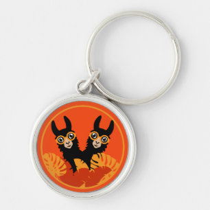 Alpaca llama Twins Keychain