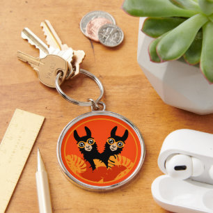 Alpaca llama Twins Keychain