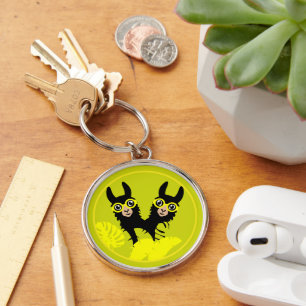 Alpaca llama Twins Keychain