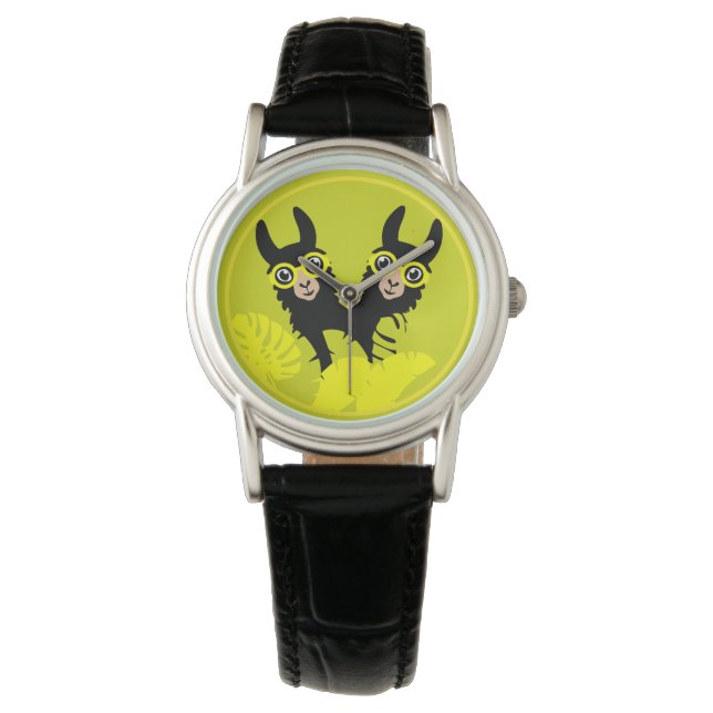 Alpaca llama Twins Watch (Front)