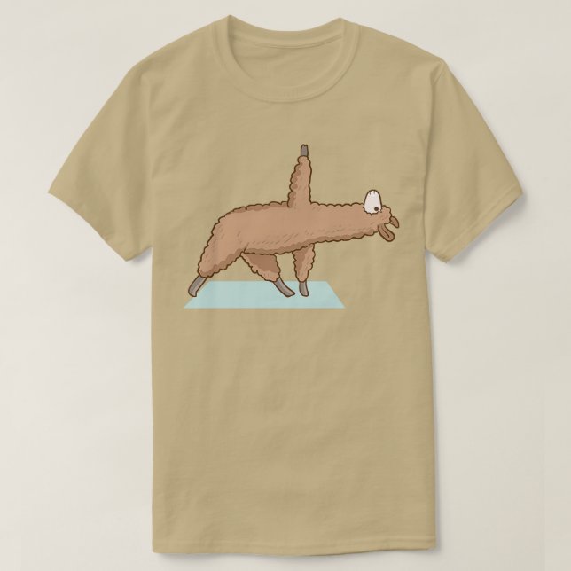 Alpaca Llama Yoga Sport Funny Gymnastics Gymnastic T-Shirt (Design Front)