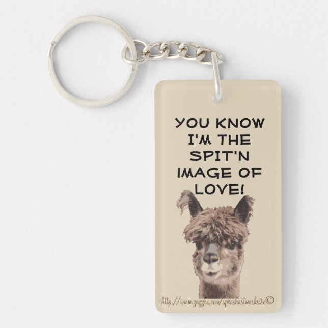 "Alpaca Love" Keychain (Front)