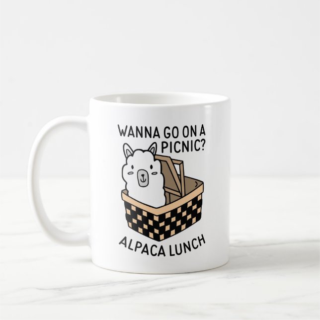 Alpaca Lunch Coffee Mug (Left)