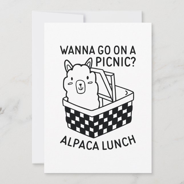 Alpaca Lunch Thank You Card (Front)