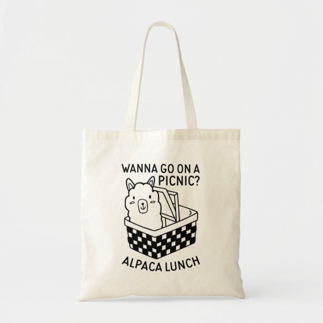 Alpaca Lunch Tote Bag (Front)
