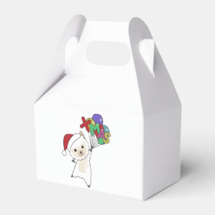 Alpaca Merry Christmas Winter Animals Alpacas Favor Box