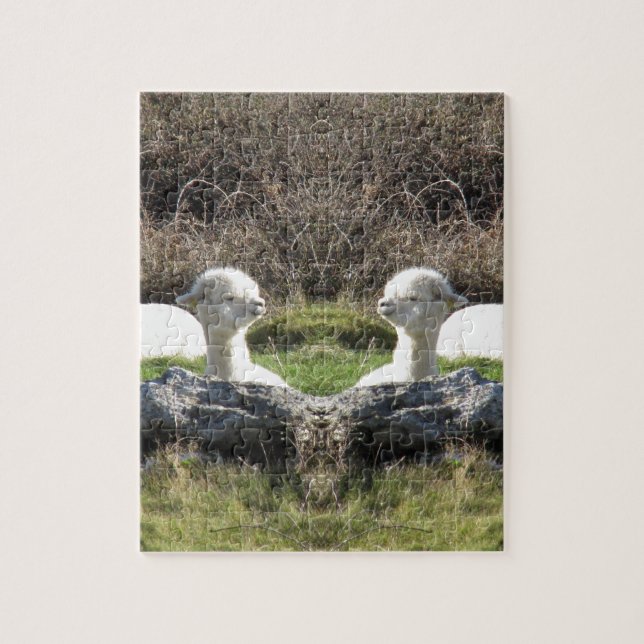 Alpaca mirror jigsaw puzzle (Vertical)