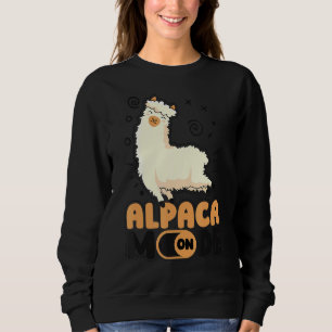 Alpaca Mode On Lama Pako Huacaya Alpaca Breeder Al Sweatshirt