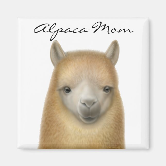 Alpaca Mom Magnet (Front)