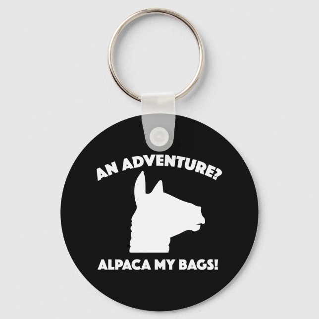 Alpaca My Bags Keychain (Front)