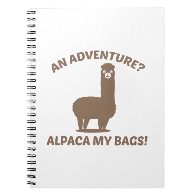 Alpaca My Bags Notebook (Front)