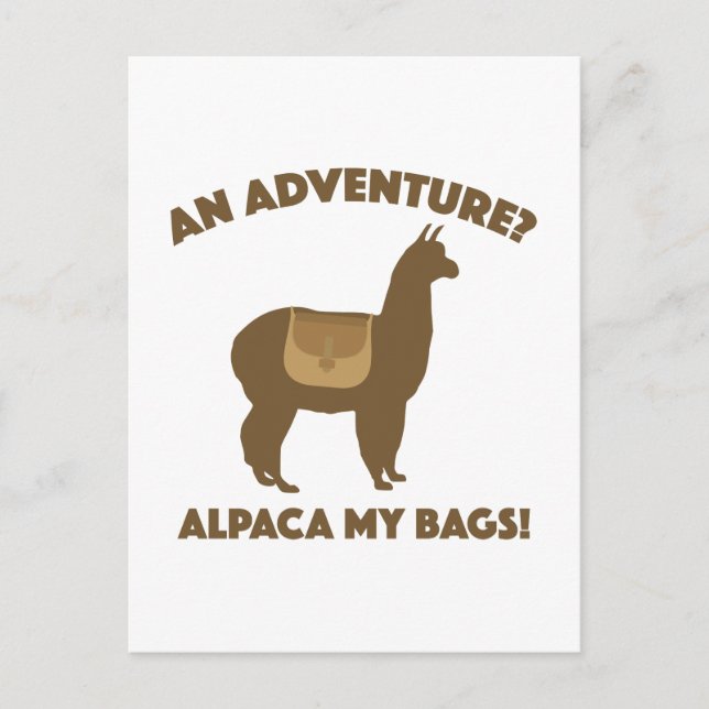 Alpaca My Bags Postcard (Front)