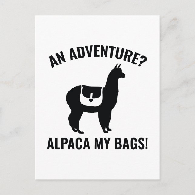 Alpaca My Bags Postcard (Front)