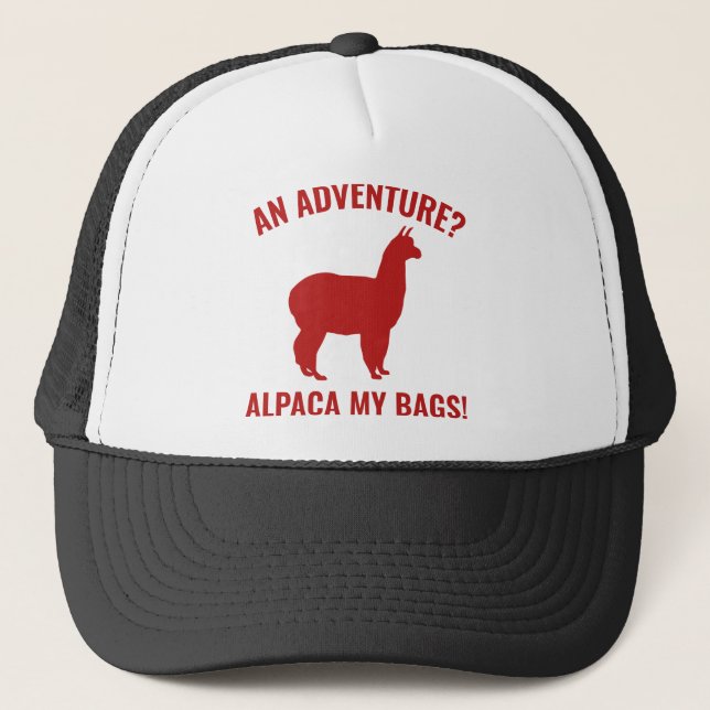 Alpaca My Bags Trucker Hat (Front)