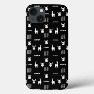 Alpaca noir et blanc iPhone 13 Coques par Wighar