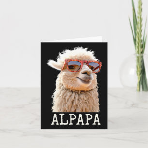 Alpaca Papa Alpapa Lama Daddy Cute Alpaca Dad Fath Card