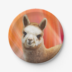 Alpaca Party Happy Birthday 7 Inch Paper Plate