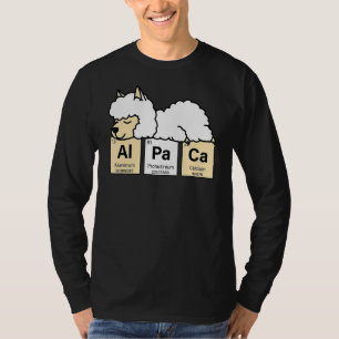 Alpaca Periodic Table Of Elements Lama Pako Huacay T-Shirt
