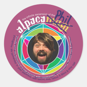 Alpaca Phil Stickers! Classic Round Sticker