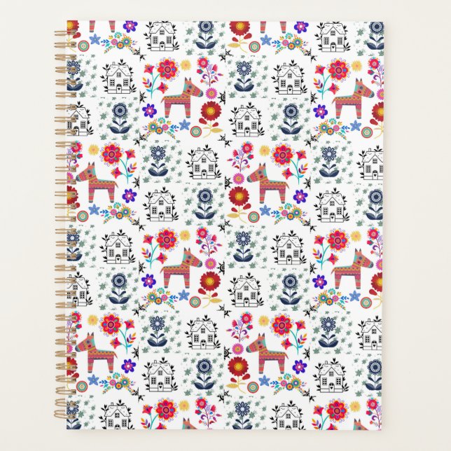 Alpaca Pinata With Blue House and Flowers (Devant)