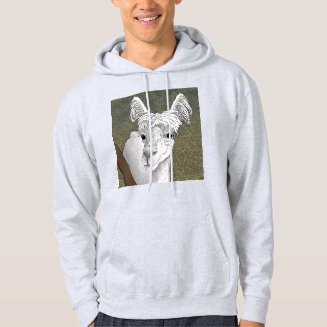 Alpaca Portrait 2 Hoodie (Front)
