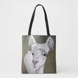 Alpaca Portrait 2 Tote Bag