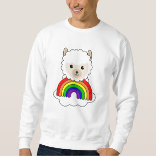 Alpaca Rainbow Sweet Animals Colourful Sweet Sweatshirt