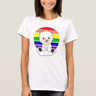 Alpaca Rainbow Sweet Animals Colourful Sweet T-Shirt