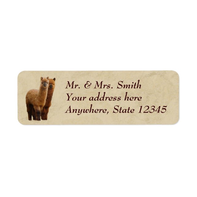 Alpaca Return Address Labels (Front)