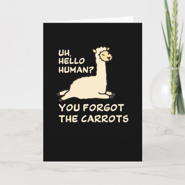 Alpaca Saying Card (Front)