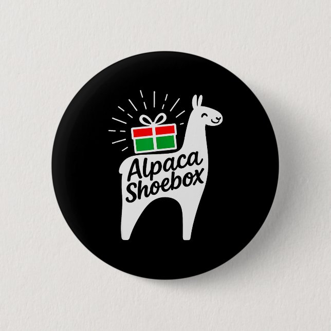 Alpaca Scute Ss Cute Ssbox Christmas Child Giving  2 Inch Round Button (Front)