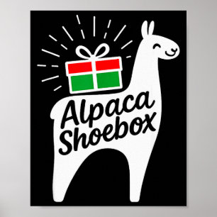 Alpaca Scute Ss Cute Ssbox Christmas Child Giving  Poster
