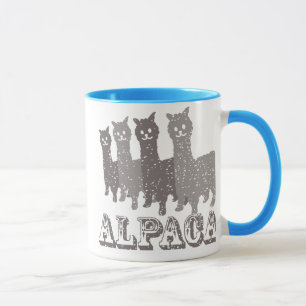 Alpaca Silhouette 4 B Mug