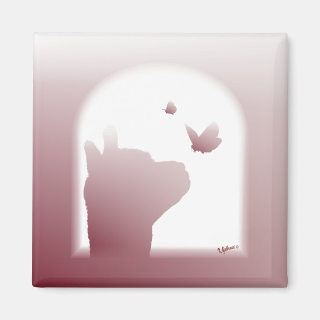 Alpaca Silhouette Magnet (Front)