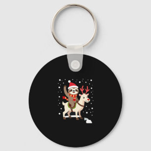 Alpaca Sloth Christmas (1) Keychain
