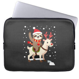 Alpaca Sloth Christmas (1) Laptop Sleeve