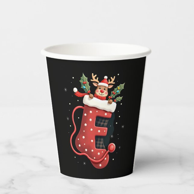 Alpaca Sloth Christmas (1) Paper Cups (Front)