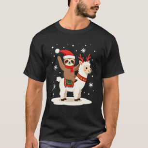 Alpaca Sloth Christmas (2) T-Shirt