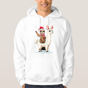 Alpaca Sloth Christmas (3) Hoodie
