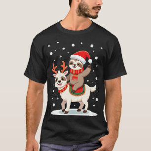 Alpaca Sloth Christmas (4) T-Shirt