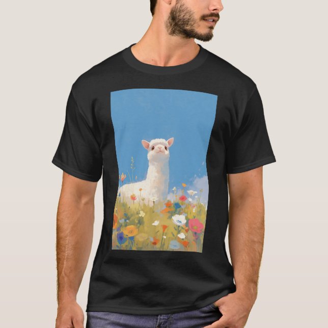 Alpaca Springtime Serendipity T-Shirt (Front)