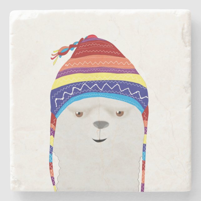 Alpaca Stone Coaster (Front)
