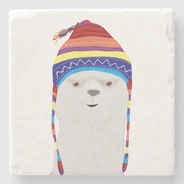 Alpaca Stone Coaster (Front)