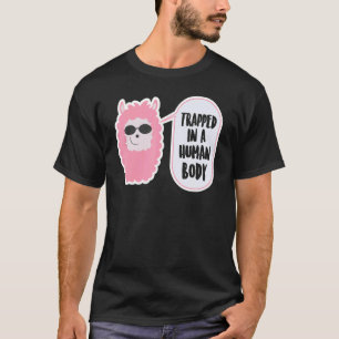 Alpaca Sunglasses Alpaca in a Human Body T-Shirt