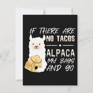 Alpaca Taco Tacos Alpaca Invitation