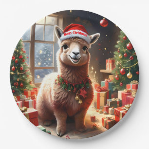 "Alpaca the Presents: A Christmas Tale" Paper Plate