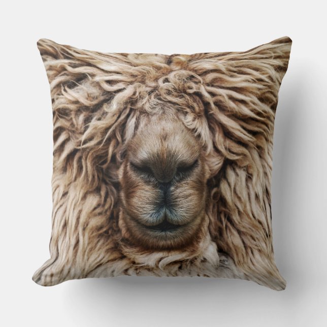 Alpaca Throw Pillow (Front)