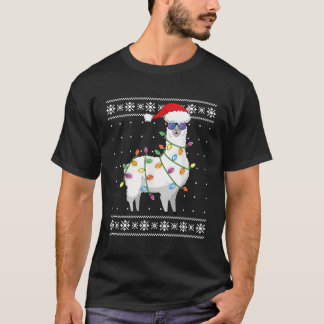 Alpaca Tree Funny Ugly For Christmas T-Shirt