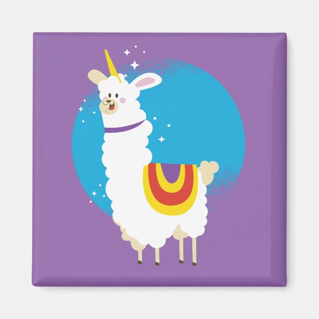 Alpaca Unicorn Magnet (Front)
